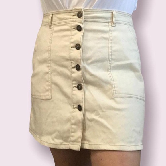 Anko Skirts Cottagecore Cream Denim Skirt Poshmark